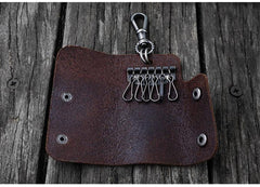 Handmade Leather Mens Key Holders Key Wallet With Belt Clip Key Holder Wallet for Men