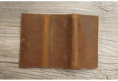 Handmade Leather Mens Trifold long Wallet Lots Cards Checkbook Long Wallet for Men