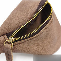 Handmade Leather Womens Mens Wrist Pouch Zipper Womens Wrist Wallet Wrist Purse