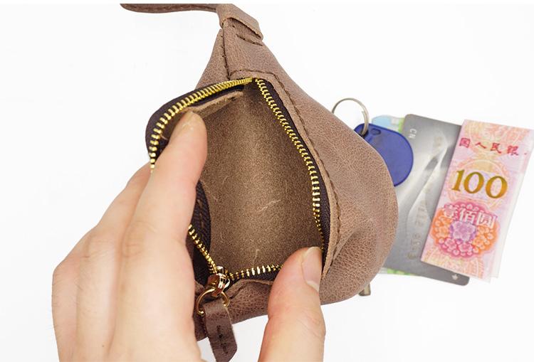 thumbnail image 2 of New Lorenz Unisex Soft Real Leather Drawstring Pouch – Black Patchwork Coin Purse & Money Bag 2 of 3