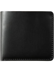 Handmade Black Leather Trifold Billfold Wallet Personalized Mens Trifold Wallets for Men