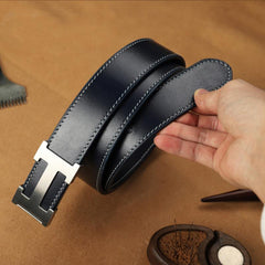 Handmade Mens Blue Leather Leather Belts PERSONALIZED Leather Belt for Men