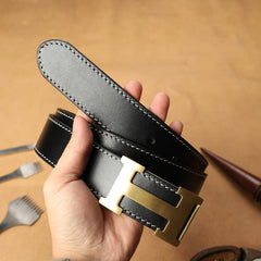 Handmade Mens Coffee Leather Leather Belts PERSONALIZED Leather Belt for Men