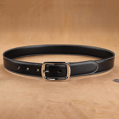 Handmade Mens Black Leather Belts PERSONALIZED Fashion Black Leather Belt for Men