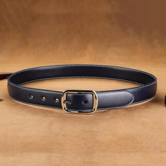 Handmade Mens Black Leather Belts PERSONALIZED Fashion Black Leather Belt for Men