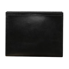 Handmade Mens Large Clutch Wallets Personalized Black Leather Wristlet Wallets for Men