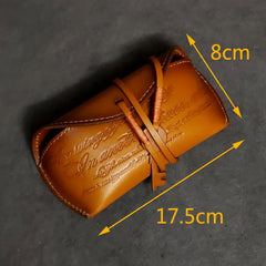 Handmade Vintage LEATHER MEN'S Womens Sunglasses Box Case Yellow Brown Glasses Holder For Men - imessengerbags