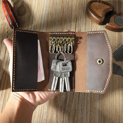 Handmade Vintage Leather Mens Keys Holder Keys Wallet Car Key Holders for Men