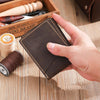 Handmade Vintage Leather Mens Licenses Wallet Personalized Bifold License Cards Wallets for Men