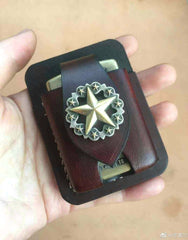 Handmade Leather Classic Zippo Lighter Case Coffee Standard Zippo Lighter Holder Pouch For Men - imessengerbags