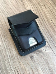 Handmade Leather Classic Zippo Lighter Case Coffee Standard Zippo Lighter Holder Pouch For Men - imessengerbags
