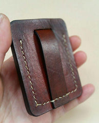 Handmade Leather Classic Zippo Lighter Case Coffee Standard Zippo Lighter Holder Pouch For Men - imessengerbags