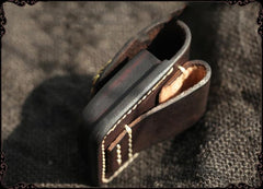 Handmade Coffee Leather Mens Classic Zippo Lighter Case With Belt Loop Lighter Holder For Men - imessengerbags