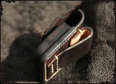 Handmade Coffee Leather Mens Classic Zippo Lighter Case With Belt Loop Lighter Holder For Men