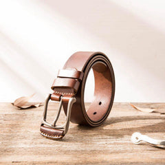 Handmade Cool Leather Mens Belt Leather Belt for Men - imessengerbags