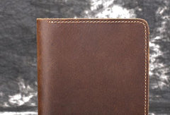 Vintage Mens Leather Slim Small Wallet Cool billfold Slim Bifold Wallets for Men - imessengerbags