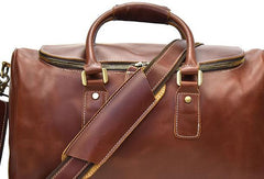 Cool Leather Mens Duffle Bag Travel Bag Weekender Bag Overnight Bag for Men - imessengerbags