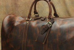 Leather Mens Weekender Bag Travel Bag Duffle Bag Vintage Overnight Bag Bag - imessengerbags