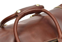 Cool Leather Mens Duffle Bag Travel Bag Weekender Bag Overnight Bag for Men