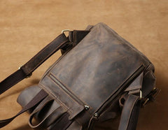 Handmade Genuine Leather Mens Cool Backpack Sling Bag Large Travel Bag Hiking Bag for Men