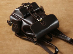 Handmade Genuine Leather Mens Cool Backpack Sling Bag Large Travel Bag Hiking Bag for Men