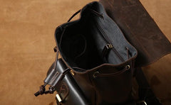 Handmade Genuine Leather Mens Cool Backpack Sling Bag Large Travel Bag Hiking Bag for Men