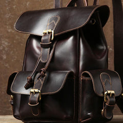 Handmade Genuine Leather Mens Cool Backpack Sling Bag Large Travel Bag Hiking Bag for Men