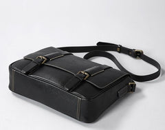 Handmade Genuine Leather Mens Cool Shoulder Bag Messenger Bag Cycling Bag for men - imessengerbags
