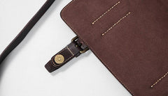 Handmade Genuine Leather Mens Cool Shoulder Bag Messenger Bag Cycling Bag for men