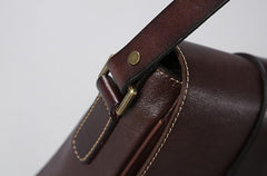 Handmade Genuine Leather Mens Cool Shoulder Bag Messenger Bag Cycling Bag for men