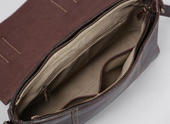 Handmade Genuine Leather Mens Cool Shoulder Bag Messenger Bag Cycling Bag for men - imessengerbags