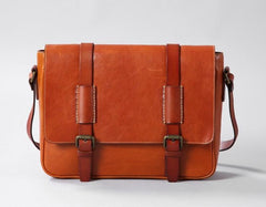 Handmade Genuine Leather Mens Cool Shoulder Bag Messenger Bag Cycling Bag for men - imessengerbags
