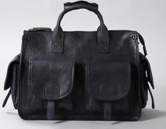 Handmade Genuine Leather Vintage Brown Mens Travel Bag Cool Messenger Bag Shoulder Bag Handbag for Men - imessengerbags