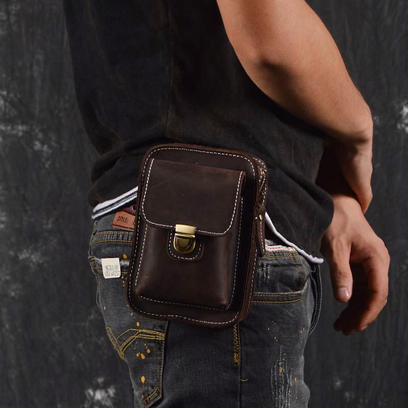 Mens leather shop belt pouch