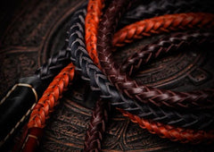 Handmade Leather Braided Biker Trucker Tooled Carp Wallet Chain for Chain Wallet Biker Wallet Trucker Wallet - imessengerbags