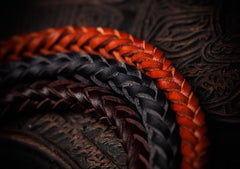 Handmade Leather Braided Biker Trucker Tooled Carp Wallet Chain for Chain Wallet Biker Wallet Trucker Wallet - imessengerbags
