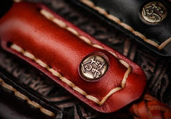 Handmade Leather Braided Biker Trucker Tooled Carp Wallet Chain for Chain Wallet Biker Wallet Trucker Wallet