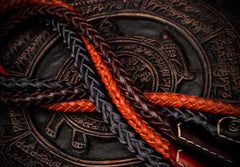 Handmade Leather Braided Biker Trucker Tooled Carp Wallet Chain for Chain Wallet Biker Wallet Trucker Wallet - imessengerbags