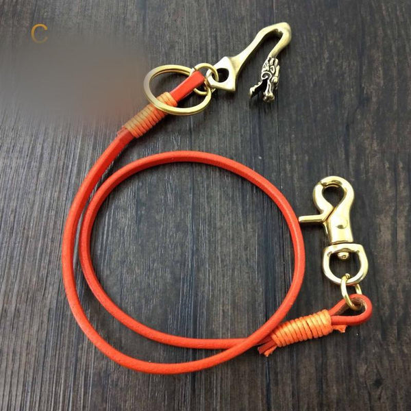 Handmade Leather Cool Punk Rock Wallet Chain Biker Trucker Wallet Chain Trucker Wallet Chain for Men - imessengerbags