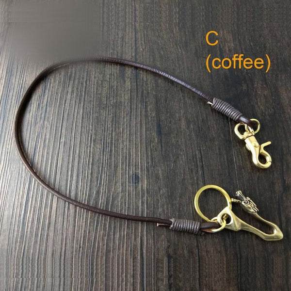 Handmade Leather Cool Punk Rock Wallet Chain Biker Trucker Wallet Chain Trucker Wallet Chain for Men - imessengerbags