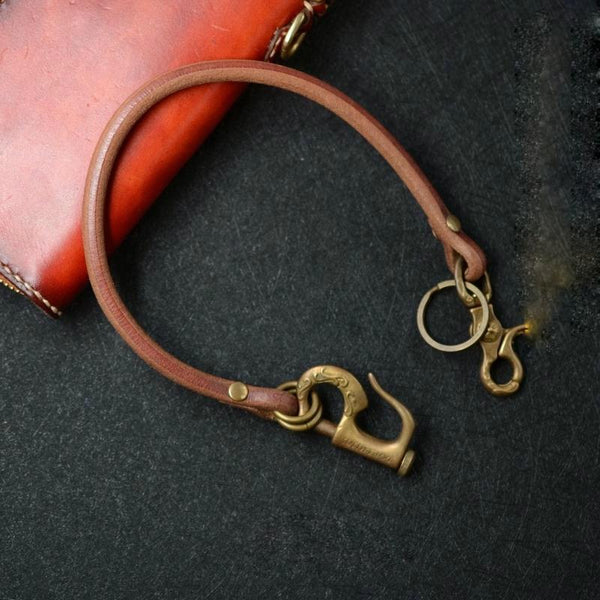 Handmade Leather Cool Punk Rock Wallet Chain Biker Trucker Wallet Chain Trucker Wallet Chain for Men - imessengerbags