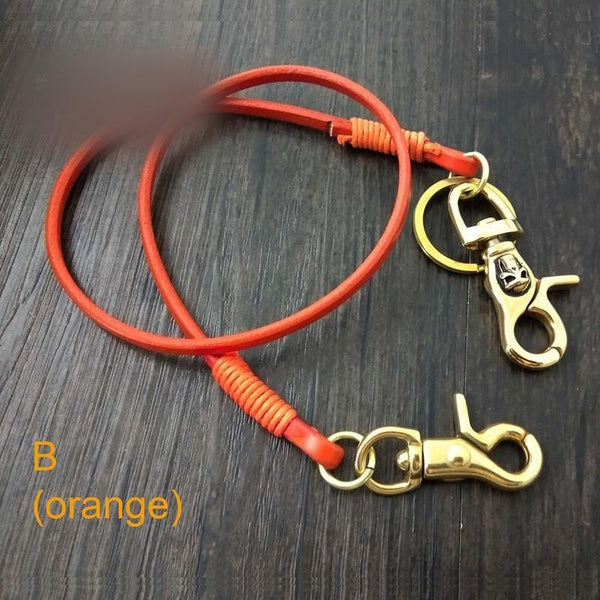Handmade Leather Cool Punk Rock Wallet Chain Biker Trucker Wallet Chain Trucker Wallet Chain for Men - imessengerbags