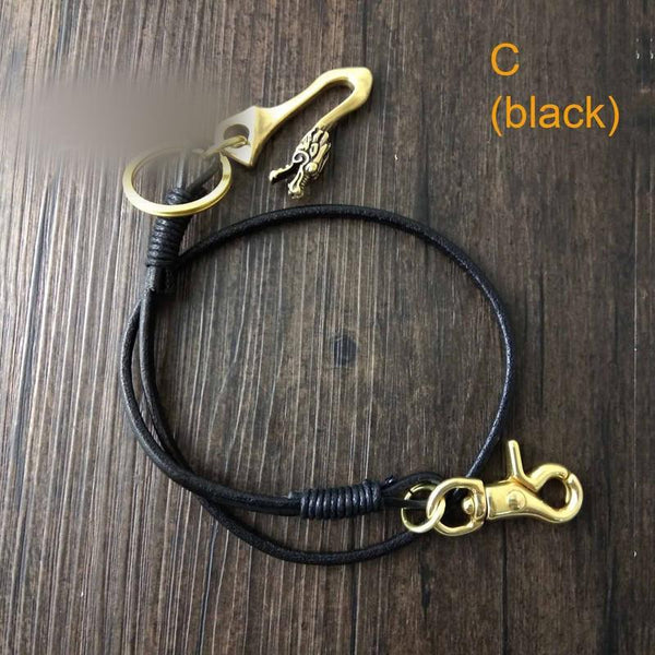 Handmade Leather Cool Punk Rock Wallet Chain Biker Trucker Wallet Chain Trucker Wallet Chain for Men - imessengerbags