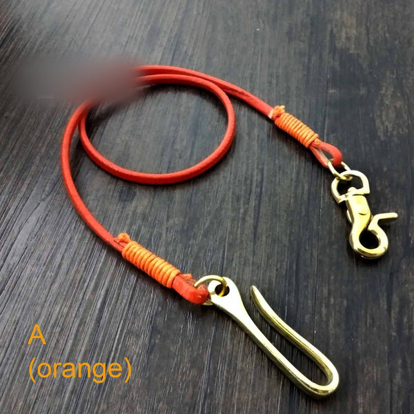 Handmade Leather Cool Punk Rock Wallet Chain Biker Trucker Wallet Chain Trucker Wallet Chain for Men - imessengerbags