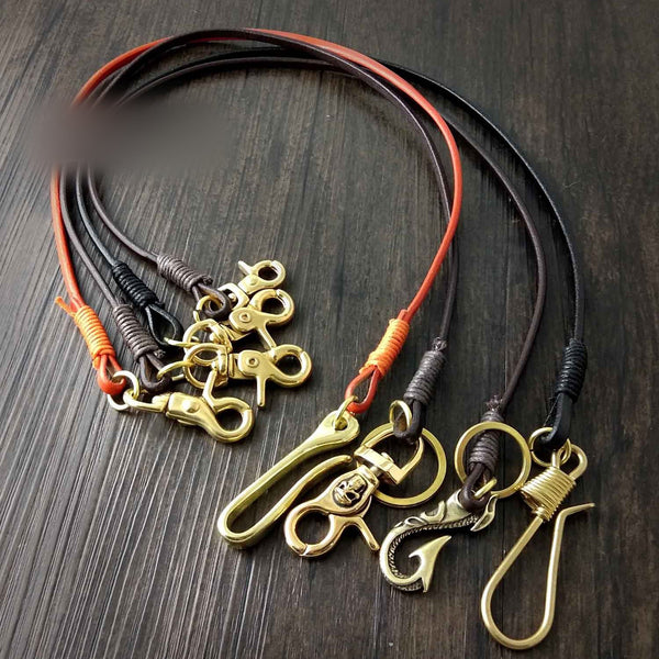 Handmade Leather Cool Punk Rock Wallet Chain Biker Trucker Wallet Chain Trucker Wallet Chain for Men - imessengerbags