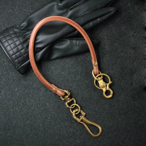 Handmade Leather Cool Punk Rock Wallet Chain Biker Trucker Wallet Chain Trucker Wallet Chain for Men - imessengerbags