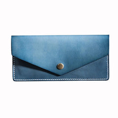 Handmade Leather Long Wallets for men Envelope Bifold Men Long Wallet