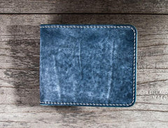 Handmade Leather Men Small Wallet Bifold Vintage Wallet for Men - imessengerbags