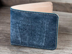 Handmade Leather Men Small Wallet Bifold Vintage Wallet for Men - imessengerbags