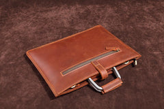 Handmade Leather Men Vintage Briefcase Handbag Laptop Bag For Men - imessengerbags